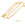 Perlen Einzelhandel Kette Büroklammer gestreifter Stahl GOLD 47cm - 12x4x1mm mit T-Verschluss (1)