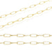 Kette dünn Mesh Büroklammer Gold Edelstahl 5x2mm (50cm)