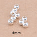 Runde Perlen Edelstahl Silber - 4x3 mm - Loch: 1.8 mm (10)