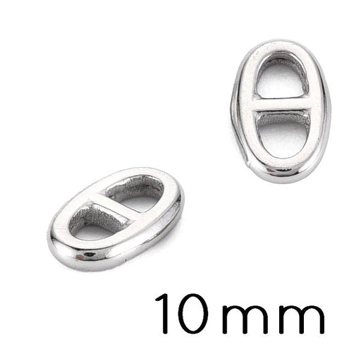 Kaufen Sie Perlen in Deutschland Edelstahl-Verbindungsstück 10 x 6,5 mm (1)