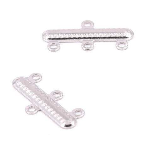 Kaufen Sie Perlen in Deutschland Endkappenverschluss 3-reihig Edelstahl - 20x10mm (2)