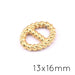 Twisted Marine Link Verbinder Goldener Edelstahl - 13x16mm (1)