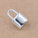 Charm Vorhängeschloss Edelstahl Silber - 13x8mm (1)