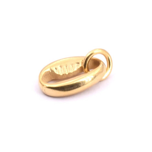 Kaufen Sie Perlen in Deutschland Cauri Anhänger Charm goldfarbener Edelstahl - 11x7.5mm (1)