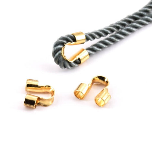 Kaufen Sie Perlen in Deutschland Drahtschoner Gold Edelstahl 5x6mm - Loch: 1,6mm (2)