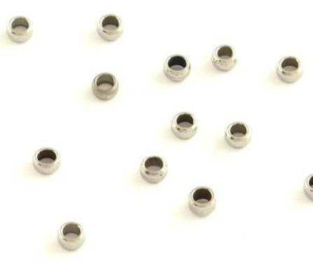 Kaufen Sie Perlen in Deutschland Crimpperlen Edelstahl 2mm Loch: 1mm (20)