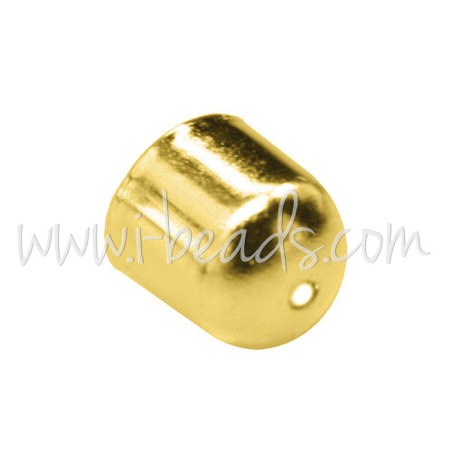 Knotenhülle oder perlenkappe Goldfarbenes metall 8mm (2)