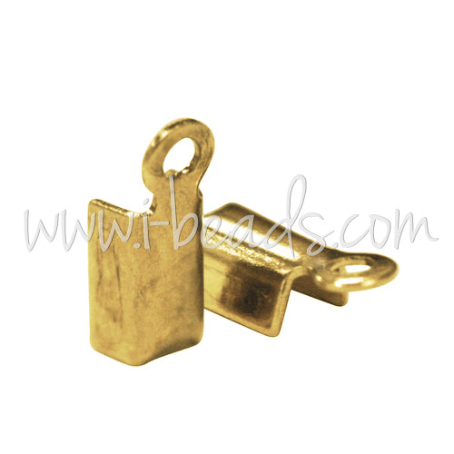 Kaufen Sie Perlen in Deutschland Kordelklemmen goldfarben 4x5mm (10)