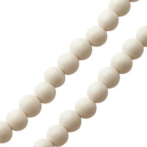 Kaufen Sie Perlen in Deutschland Perlenstrang rund aus weissholz 6mm (1)