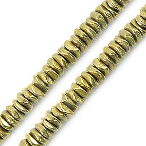 Kaufen Sie Perlen in Deutschland Blechperlen splitterstrang vergoldet 4x2mm (1)