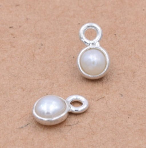 Kaufen Sie Perlen in Deutschland Kleiner suesswasserperlenanhänger aus 925er Silber 8x5mm (2)