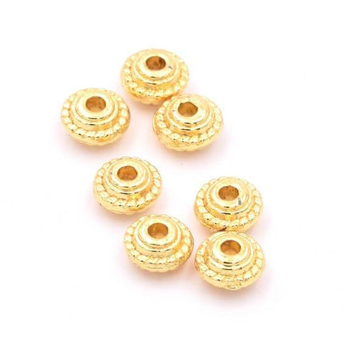 Kaufen Sie Perlen in Deutschland Heishi Bicones Rondelle Perlen vergoldet 5x3 mm, loch: 1.1 mm (10)