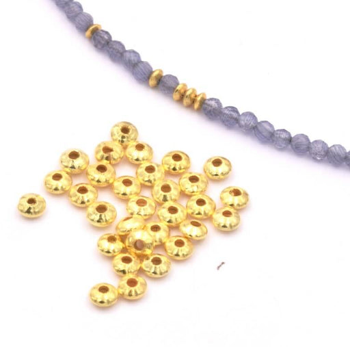 Doppelkegel Separator Beads 925 Sterling Silber vergoldet 2x1.5mm (30)