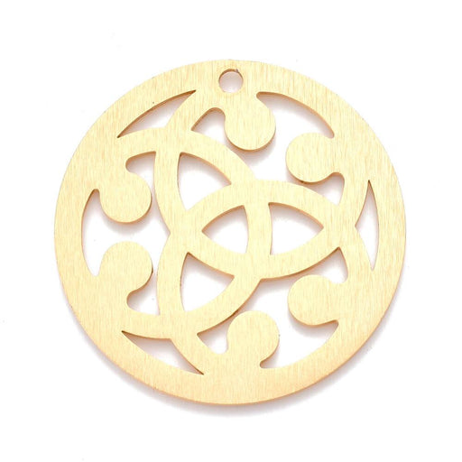 Anhänger Gold Aluminium Arabesque Rund - 5cm (1)
