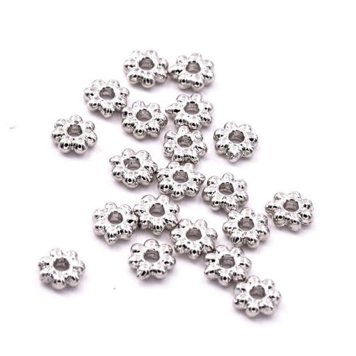 Kaufen Sie Perlen in Deutschland Heishi-Perlen Metall dunkelsilber5,5mm - Loch: 1,2mm (20)