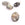 Perlen Einzelhandel Ovaler Labradorit-Anhänger mit Zirkon und goldgefülltem gestreiftem Ring - 12x10mm (1)