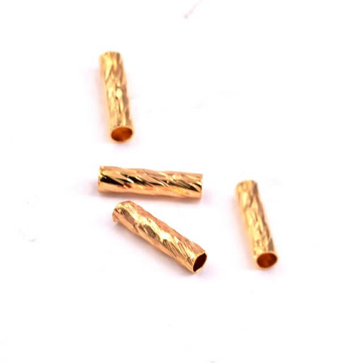 Kaufen Sie Perlen in Deutschland Rohrperlen Zylinder Goldene Qualität 8.5x2mm - Loch: 1mm (10)