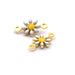 Gänseblümchen Blume Charm Verbinder Messing Gold Weiß Emaille 7mm (2)