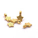 Tiny Charms Stern-Charm mattgoldene Messingqualität 5mm (5)