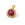 Perlen Einzelhandel Tropfenanhänger Facettierter Rubin Dünne Goldschicht - 12mm (1)