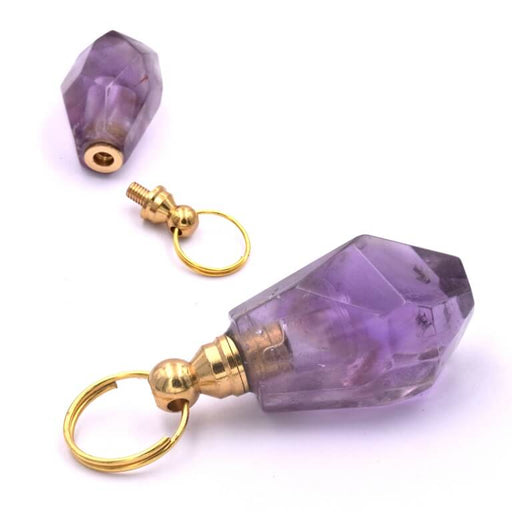 Kaufen Sie Perlen in Deutschland Parfümflaschenanhänger in Amethyst 26-30x13-16mm (1)