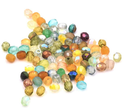 Beads Firepolish facettierte Beads 3mm Mix (4g)
