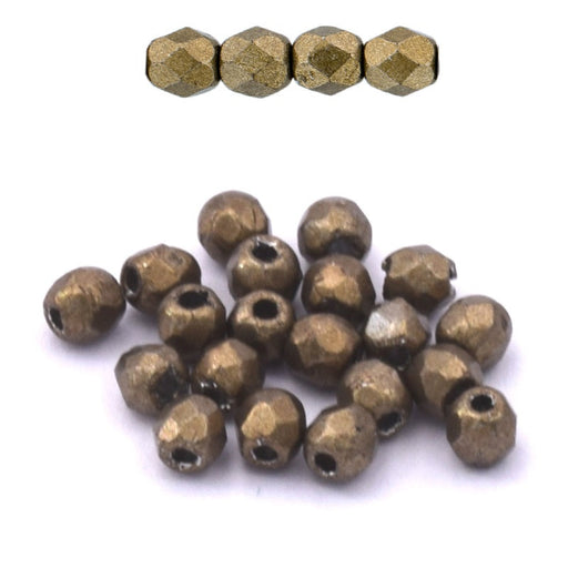 Kaufen Sie Perlen in Deutschland Glasschliffperlen gesättigter metallischer Emperador 2 mm (30)