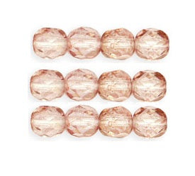 Kaufen Sie Perlen in Deutschland Feuerpolierte Perlen Crystal Transparent Topas Pink 4mm (100)