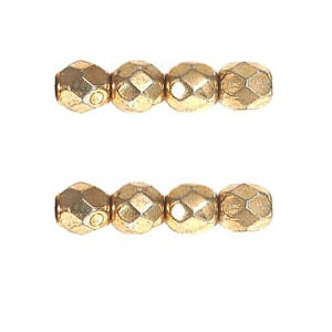 Kaufen Sie Perlen in Deutschland Glasschliffperlen Coated Golden 4mm (50)