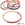 Perlen Einzelhandel Natürlicher Armreif aus Horn, lackiert in Orange Rose - 60 mm - Dicke: 3 mm (1)
