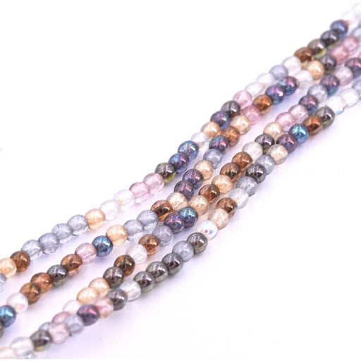 Kaufen Sie Perlen in Deutschland Firepolish Runde Perle Lustre Mix 3mm (1 Strang-100 Perlen)
