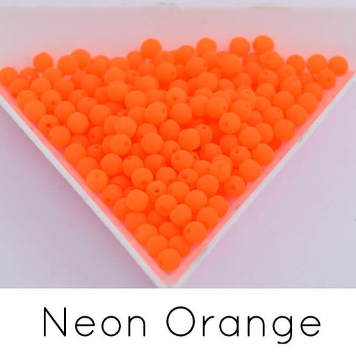 Kaufen Sie Perlen in Deutschland Firepolish Rundperle neonorange 3mm (30)