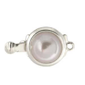 Kaufen Sie Perlen in Deutschland Perlenverschluss Silberfarben 14mm (1)
