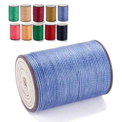Kaufen Sie Perlen in Deutschland Brasilianische gewachste Polyesterkordel. gedreht. blau. 0.8 mm. 50-m-Spule (1)