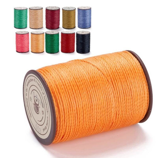 Kaufen Sie Perlen in Deutschland Brasilianische gewachste Polyesterkordel. gedreht. orange. 0.8 mm. 50-m-Spule (1)