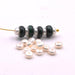 Süßwasserperlen Heishi Rondelle Weiß 4x2mm (15)