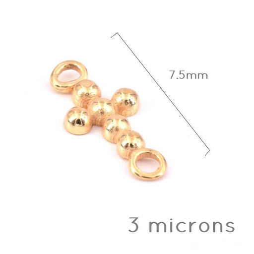 Kaufen Sie Perlen in Deutschland Verbindungsstück Perlen Kreuz Vergoldet 925 Silber 3 Mikrometer - 7,5 mm (1)