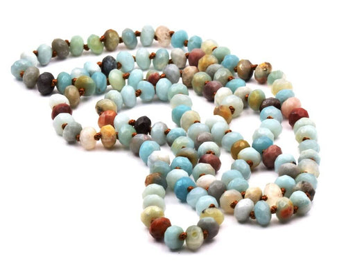 Kaufen Sie Perlen in Deutschland Lange Halskette Amazonit 5x8mm, Länge 1m (1)