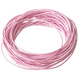 Kaufen Sie Perlen in Deutschland Gewachster faden aus baumwolle helles pink 1mm, 5m (1)