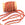 Perlen Einzelhandel Geflochtene Baumwollkordel rot und orange - Goldfaden - 2mm (2 m)