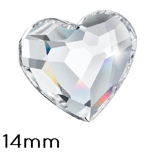 Kaufen Sie Perlen in Deutschland Flatback Preciosa Herz Kristall 00030 - 14mm (4)