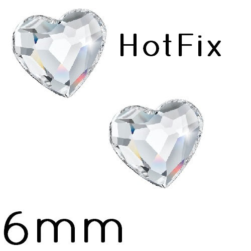 FlatBack Hotfix Preciosa Herz Kristall 00030 - 6mm (10)