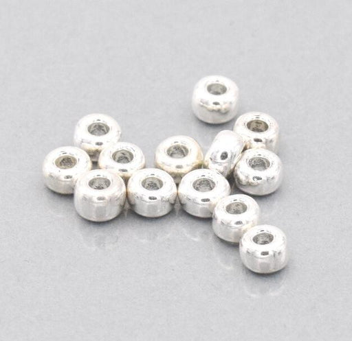 Kaufen Sie Perlen in Deutschland Rund 6/0 Miyuki-Perlen plattiert Silber 925 (25 Perlen)