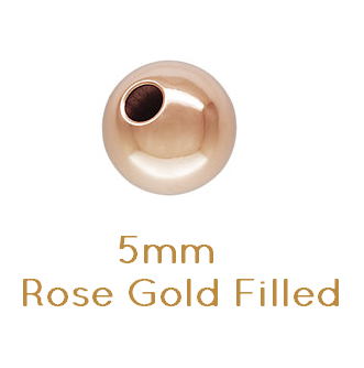 Kaufen Sie Perlen in Deutschland Runde Perlen Rose GOLD Filled 5mm - loch : 1.4mm (4)