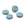 Perlen Einzelhandel Tschechisches Druckglas Vogel Turquoise Blau and Gold 12mm (4)