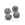 Perlen Einzelhandel Tschechisches Druckglas Blume Hibiskus blau und Bronze 7mm (4)