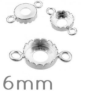 Kaufen Sie Perlen in Deutschland Rundglied für Cabochon 925 Silber 6mm (1)