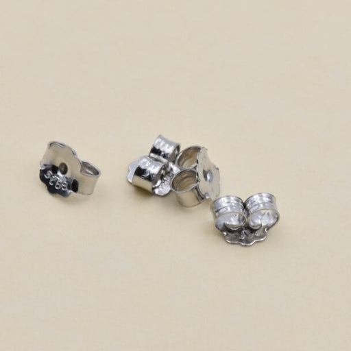 Kaufen Sie Perlen in Deutschland Ohrstecker-Verschlüsse - Sterlingsilber 925 rhodiniert - 6 mm (4)