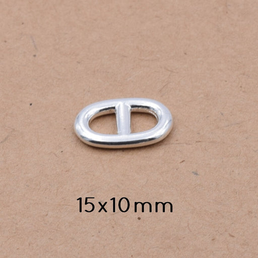 Kaufen Sie Perlen in Deutschland Marine Link Stecker Sterling Silber vergoldet - 10 Mikron - 15x10mm (2)