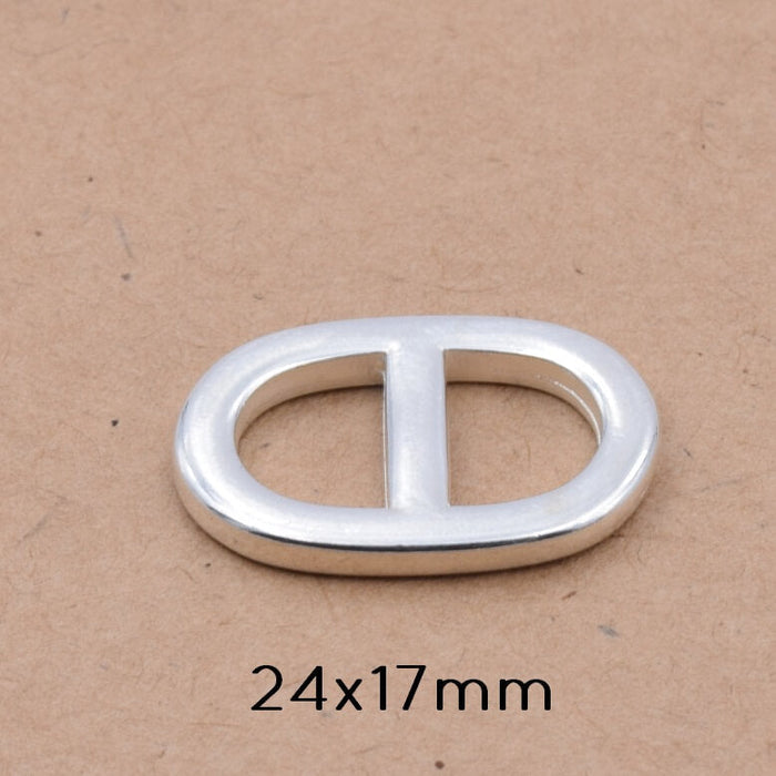 Marine Link Stecker Sterling Silber vergoldet - 10 Mikron - 24x17mm (1)